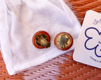 Boucles d’oreilles vintage en résine