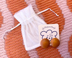 Boucles d’oreilles vintage en bois