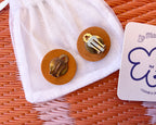 Boucles d’oreilles vintage en bois