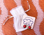 Boucles d’oreilles vintage rouges