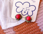 Boucles d’oreilles vintage rouges
