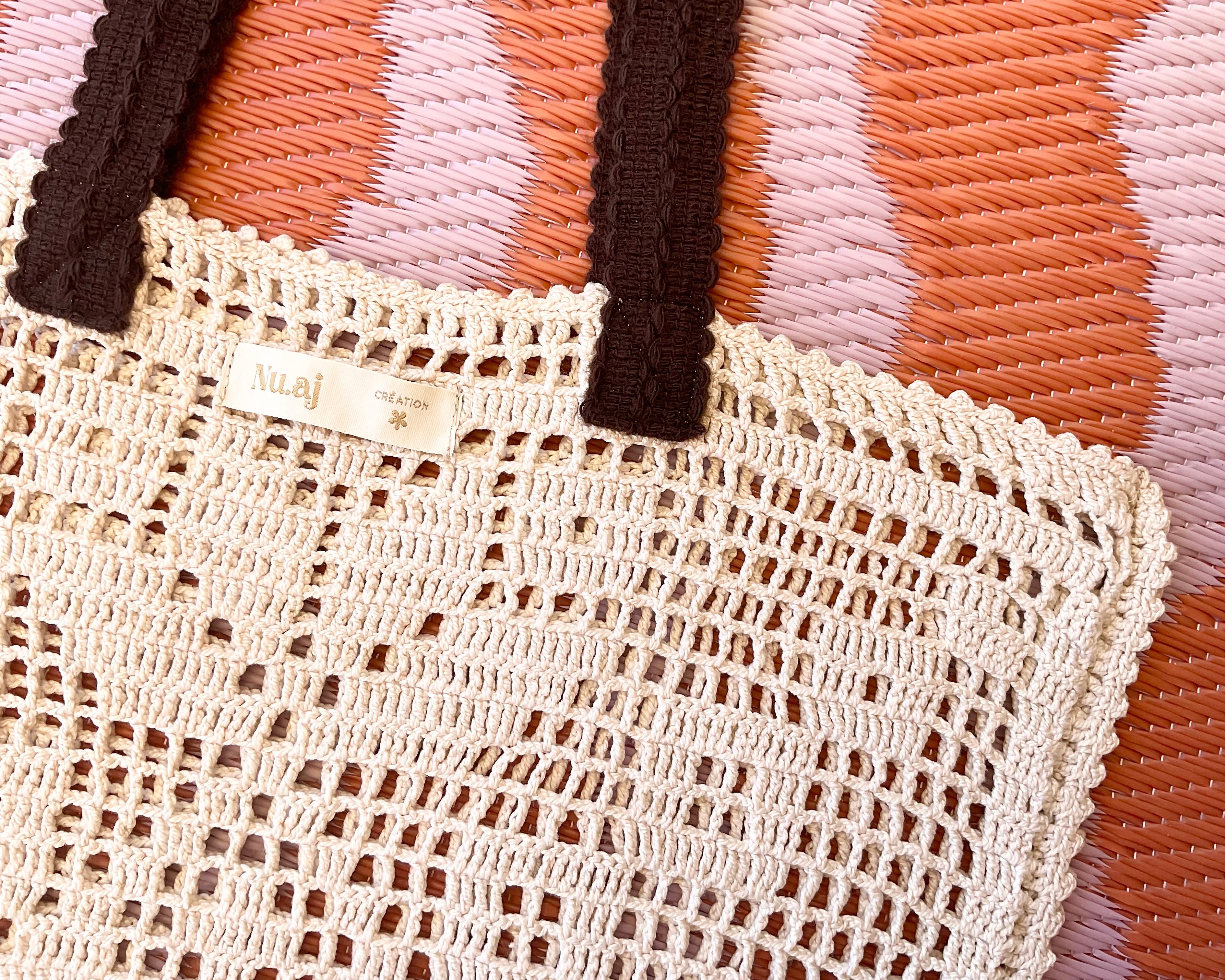 Tote Bag en crochet vintage « Sunflower »
