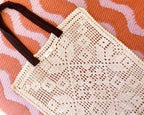 Tote Bag en crochet vintage « Sunflower »