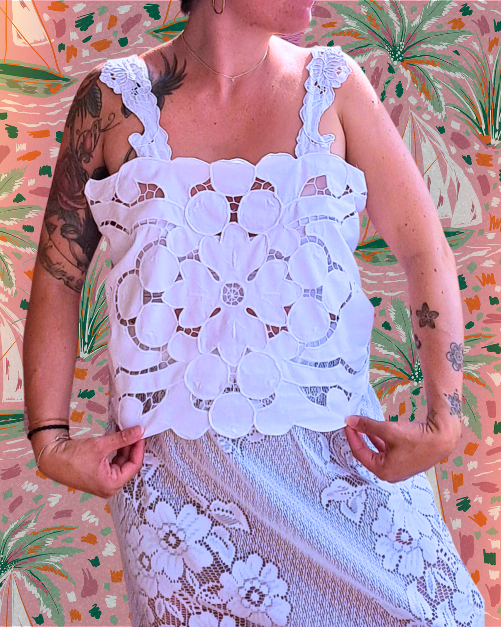 Top - napperon vintage « Loulou »