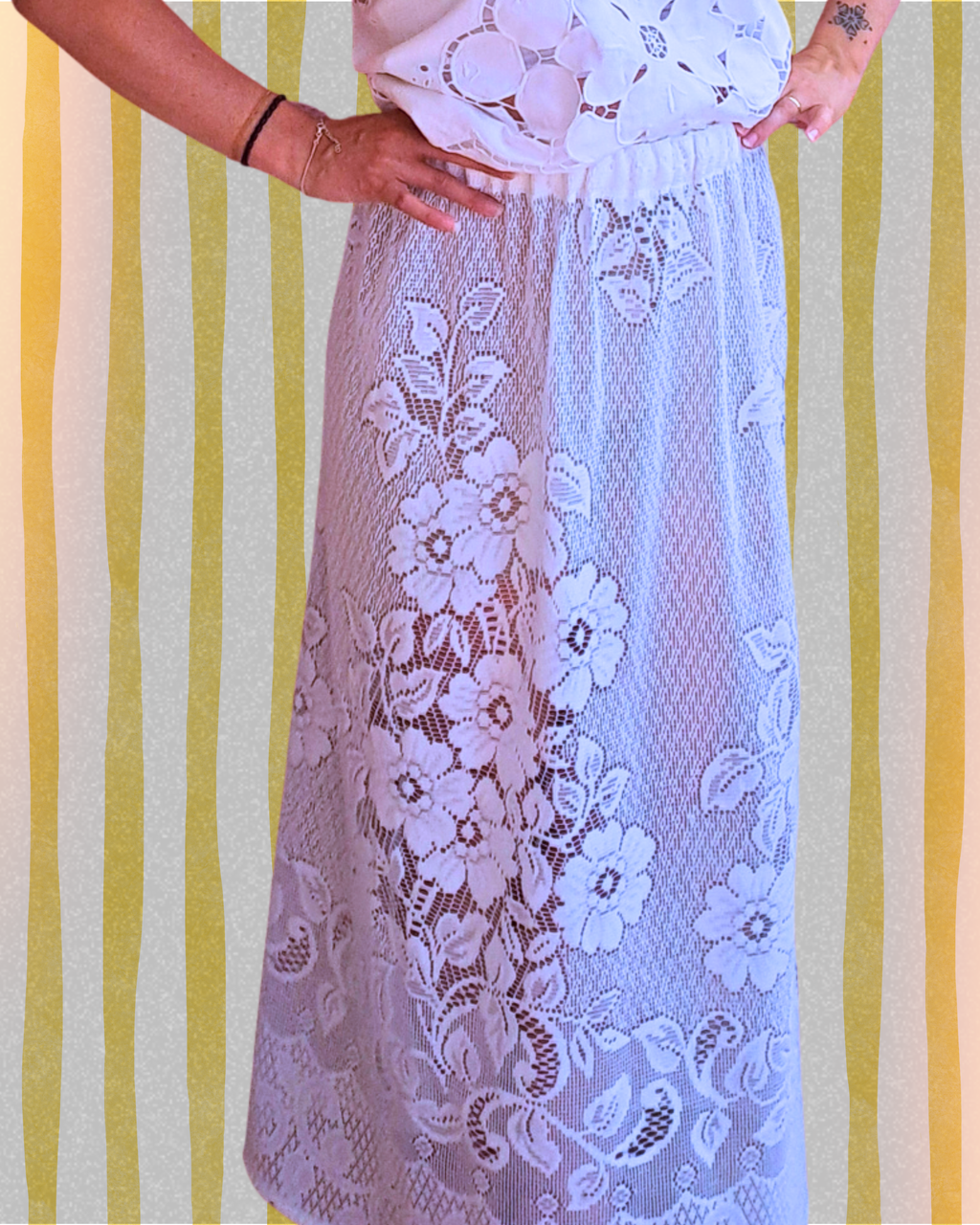 Jupe en dentelle vintage « Aloa »