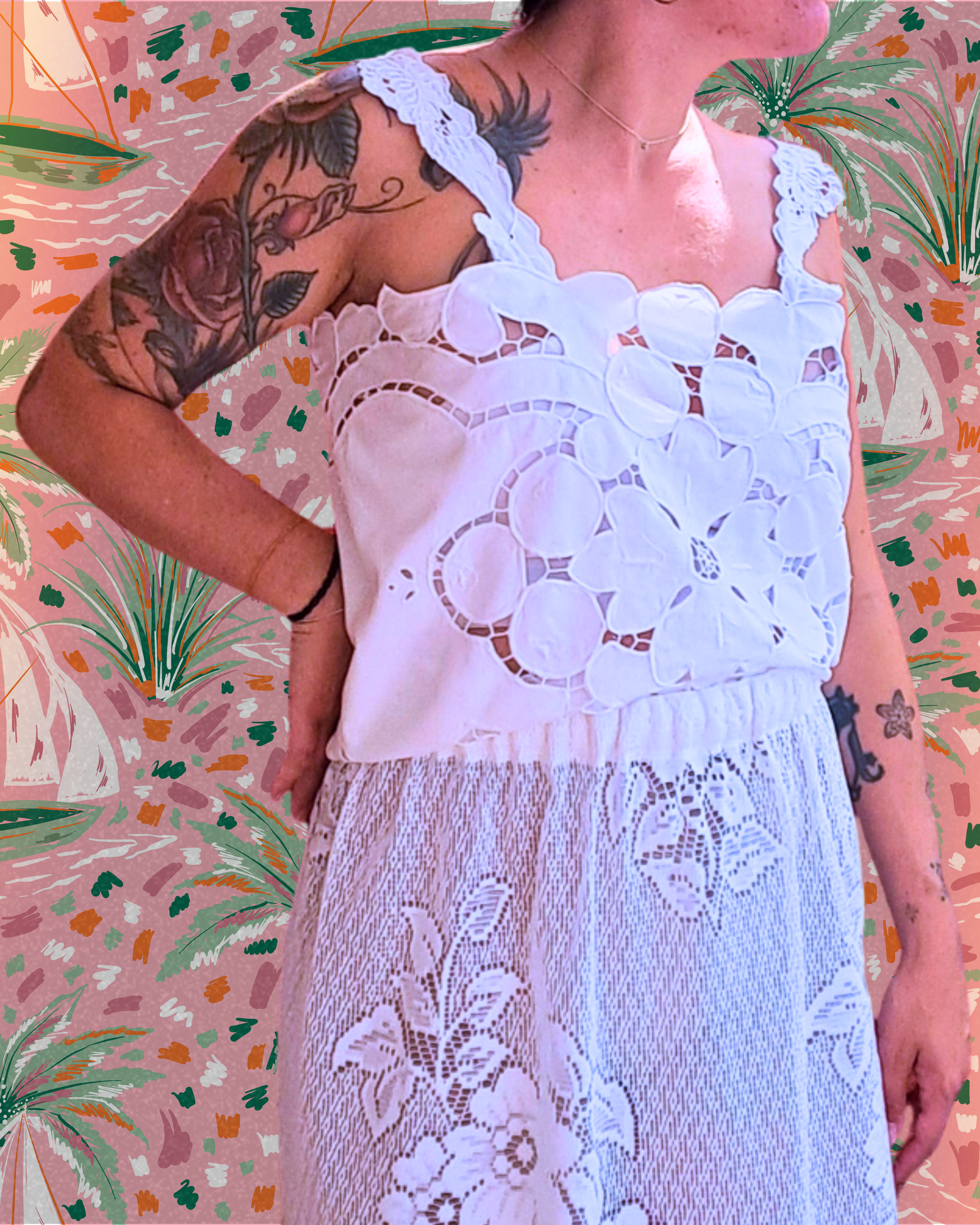 Top - napperon vintage « Loulou »